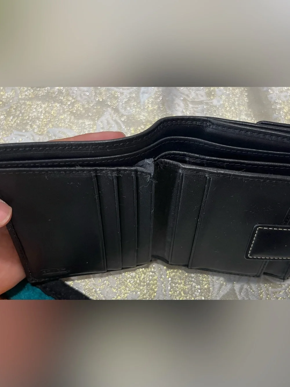 Vintage /Y2K-era Coach Signature Canvas French Wallet.